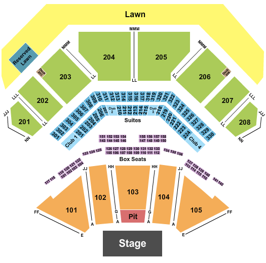 Credit Union 1 Amphitheatre Credit Union 1 Amphitheatre Seating Chart