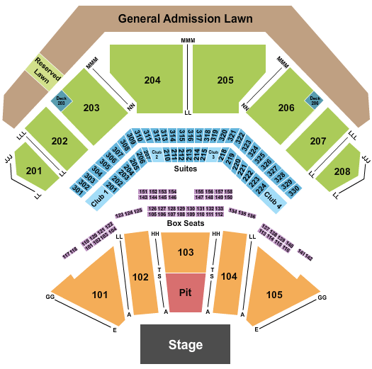 Credit Union 1 Amphitheatre Credit Union 1 Amphitheatre Seating Chart